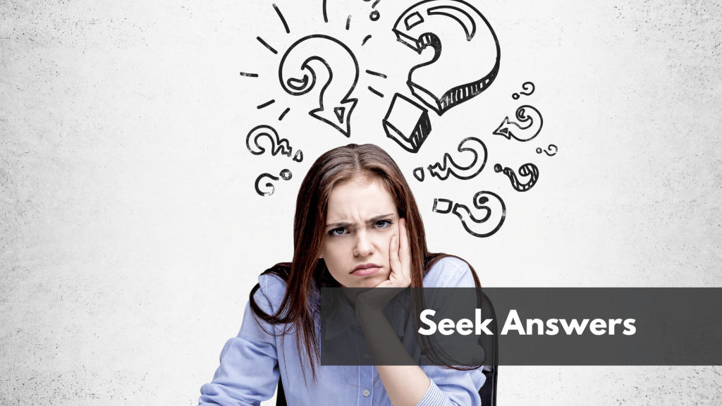 A woman looking like she doesn't understand something