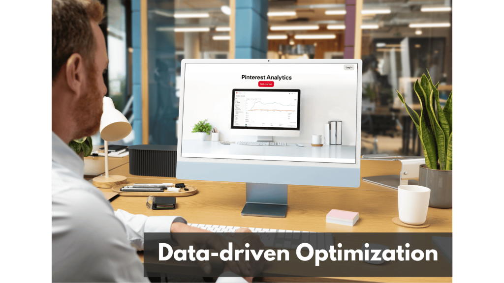 A man using Pinterest Analytics in his PC. 