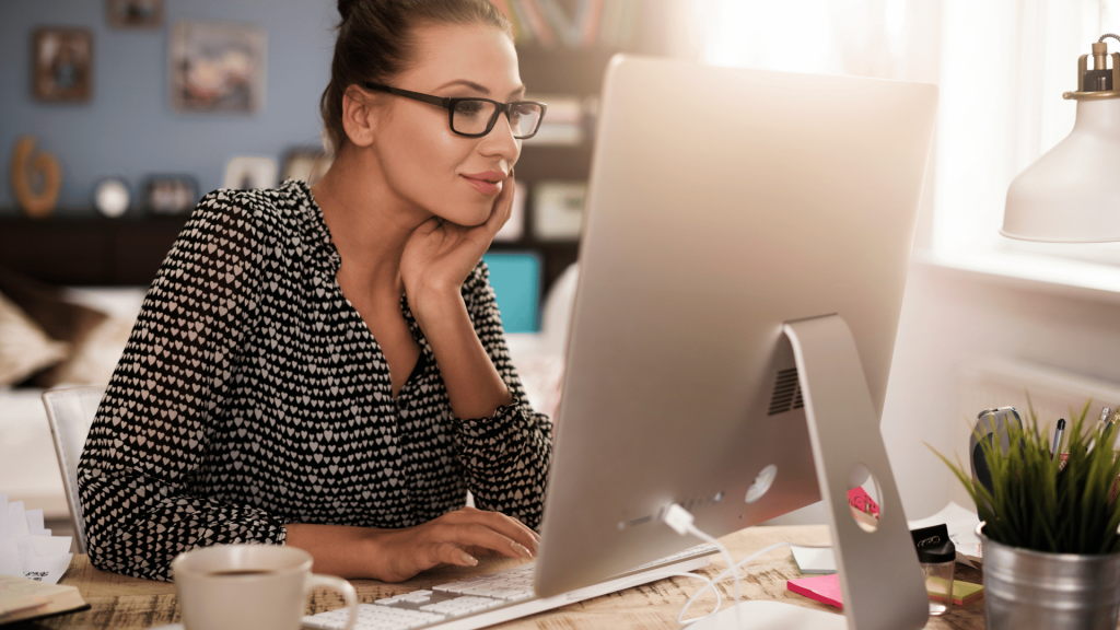 Woman Working on her Computer